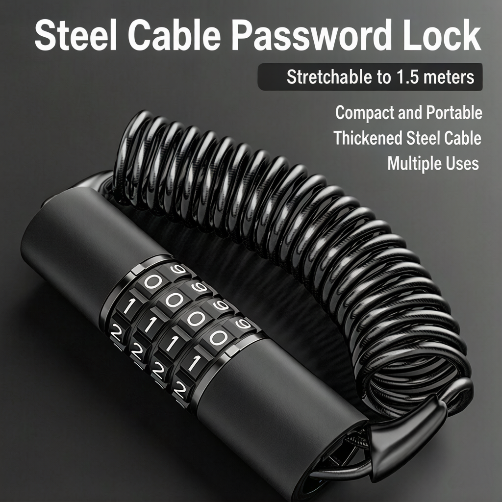 Steel Cable Helmet Lock for Bi - Mountain Biking Helmet 评论和价格