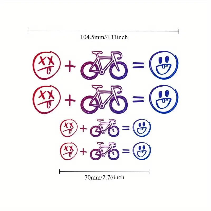 4pcs Happy Face Bike Sticker S - Mountain Biking Helmet 评论和价格