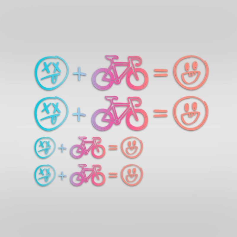 4pcs Happy Face Bike Sticker S - Mountain Biking Helmet 评论和价格