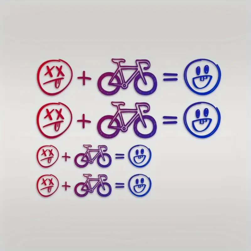 4pcs Happy Face Bike Sticker S - Mountain Biking Helmet 评论和价格