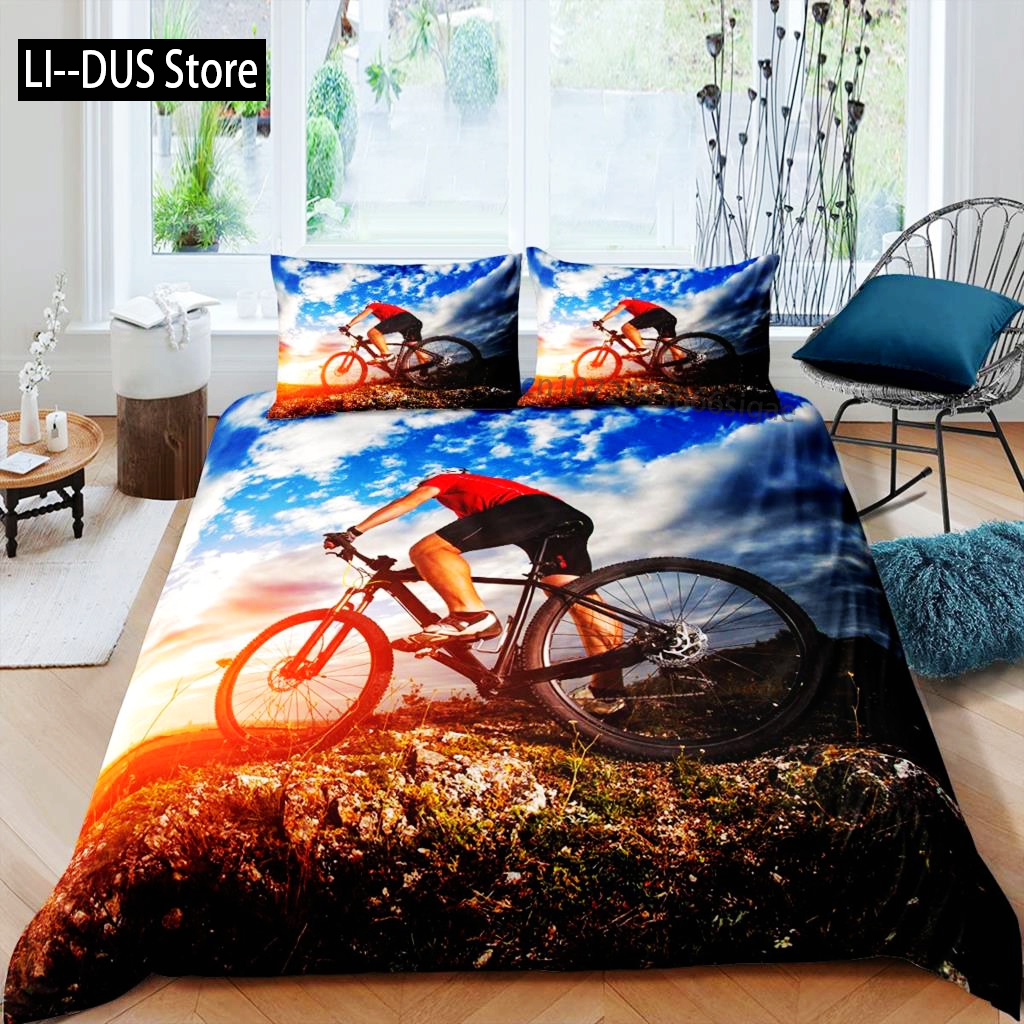 Bicycle Duvet Cover Set Microf - Mountain Biking Game 评论和价格