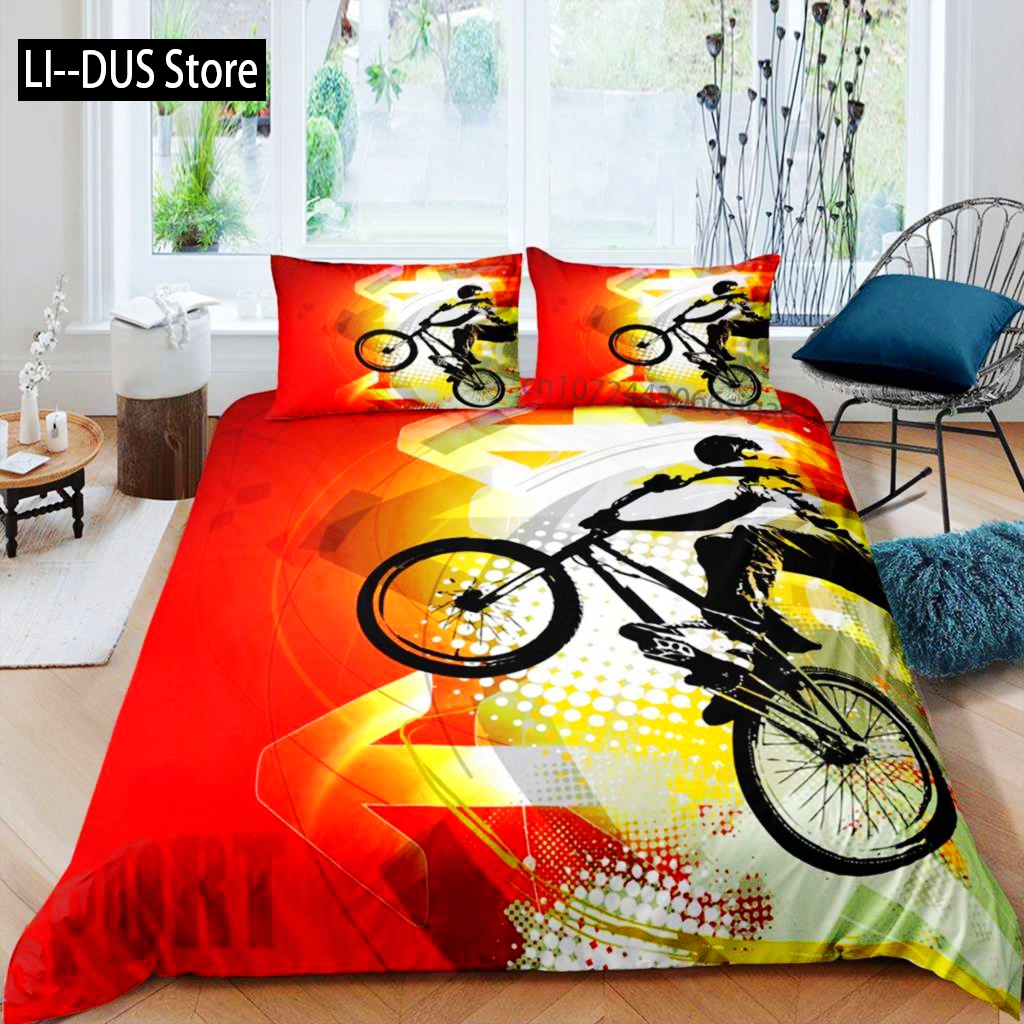 Bicycle Duvet Cover Set Microf - Mountain Biking Game 评论和价格