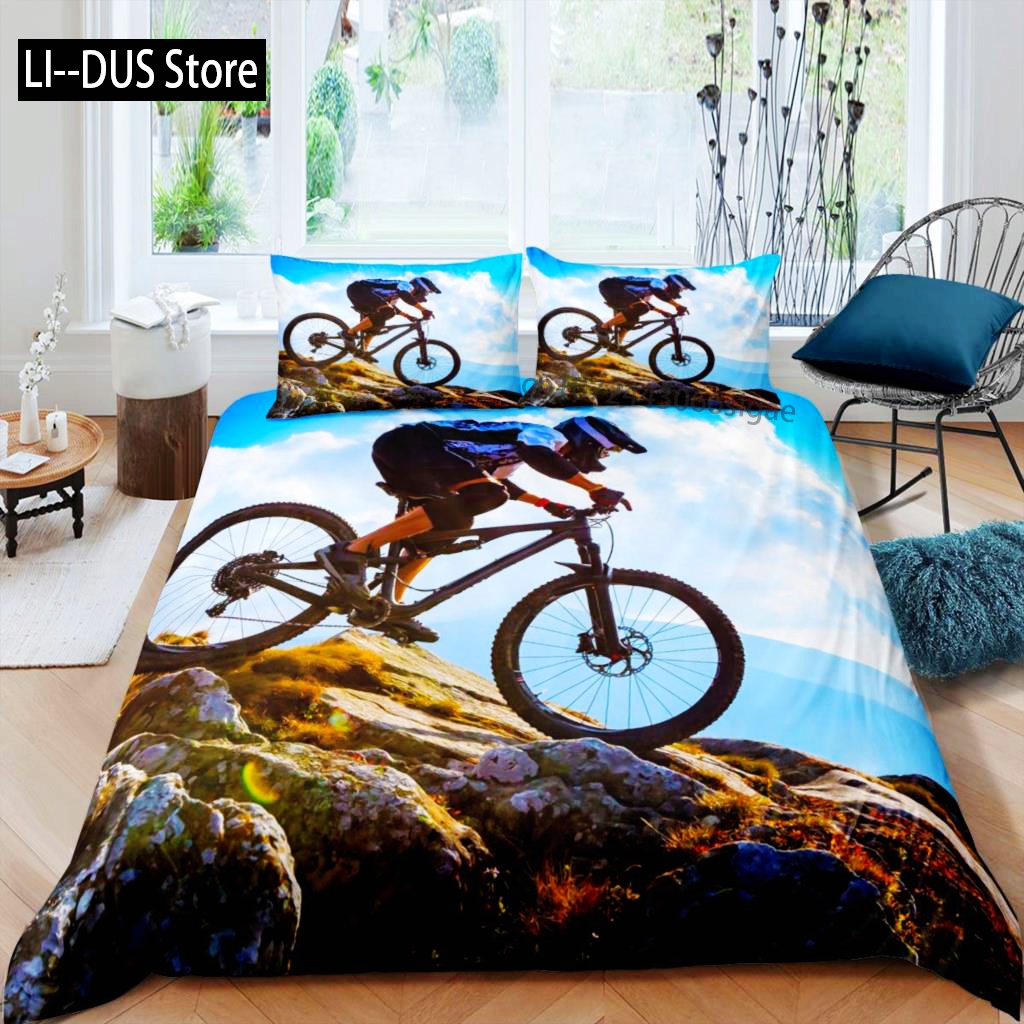 Bicycle Duvet Cover Set Microf - Mountain Biking Game 评论和价格