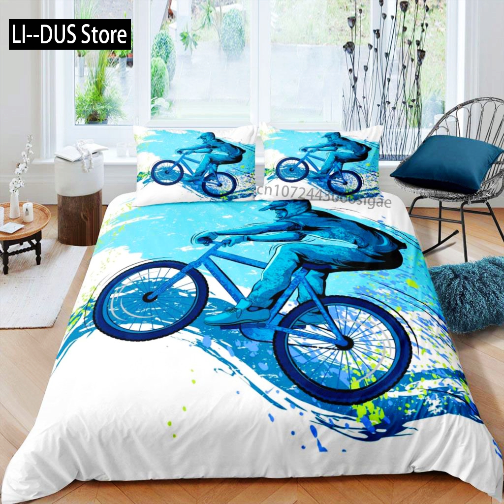 Bicycle Duvet Cover Set Microf - Mountain Biking Game 评论和价格