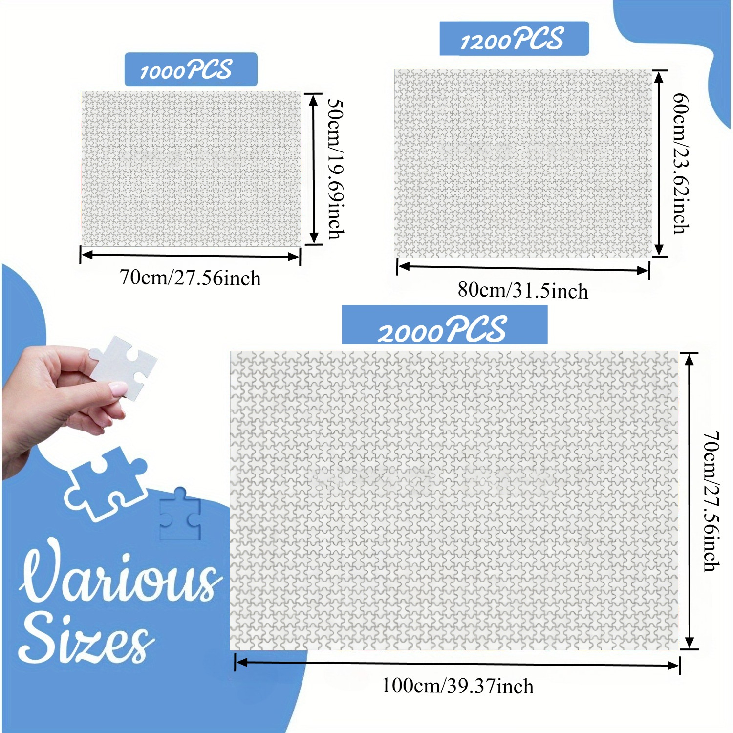 500/1000/1200/2000 PCS Jigsaw  - Mountain Biking Game 评论和价格